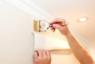 Pose de papier peint à Pranles — revêtements muraux et toiles de verre